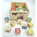 Educational Abc Wooden Blocks In Storage Box - 48 Piece