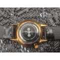 KOMONO Black Leather Strap - MARBLE FACE Watch