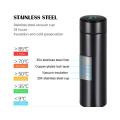 Stainless Steel Vacuum LED Temperature Display Smart Water Cup - Black