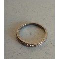 TESTED 18 CT WHITE GOLD RING