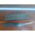 ANTIQUE WEEK #31 - hunting stroke knife and stone sharpener