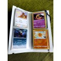 KAROO-ANTIEK #18 - POKEMON BINDER WITH RARE CARDS 4 POUCHES X 19  80 CARDS +-