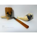 X2 VINTAGE DELFT HOLLAND SMOKING PIPE - auction ending 21:45