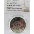 1988 South Africa `The Great Trek` Silver R1 NGC Graded PF66 | FUN R1 Start