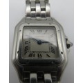 Cartier Panthere De Cartier Ladies 22mm Stainless Steel Watch - 100% Working Condition