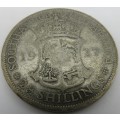 South Africa: Union King George V Silver 2.5 Shilling (Halfcrown) of 1927