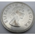 South Africa: Union Silver 5 Shilling (Crown) of 1957