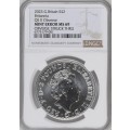 Great Britain: Britannia Silver 1oz Fine Silver of 2023 MS 69 Mint Error NGC