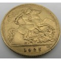South Africa: King George V gold half sovereign of 1925
