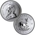 South Africa: Krugerrand `50th Anniversary Mintmark` 1oz Silver of 2017 with Certificate