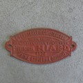 1926 Pierre Hiard construction metal makers plate