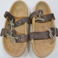 Hand Carved wooden sandals with leather straps