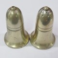 Pair of silverplated salt and pepper shakers
