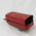 Vintage handmade tin toy trailer
