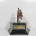 SADF Army college G8105 course 1981 trophy - Tail and leg repaired - Height 18 cm