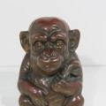 Vintage copper monkey figurine