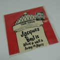 Jacques Brel is alive and well and living in Paris LP vinyl record - MVN records