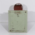 Vintage Railway Lamp with wall mount - Red glass slides and original burner - Size 32 x 29 cm