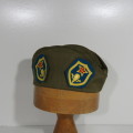 Russian Pilotka cap with over 20 badges - Size 57 cm