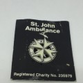 St John Ambulance charity pin badge