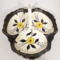 Beautiful Flora Gouda handpainted snack serving platter