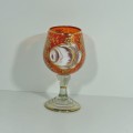 Vintage handmade glass with gold paint