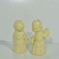 Italian singing children - Pair of resin sculptures