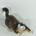 Large porcelain Cheshire cat - Some minor chips and marks - Probably been fighting