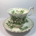 Royal Albert Flower of the month - May - Lily of the Valley porcelain duo