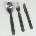 Stainless steel pikstel cutlery set with can opener