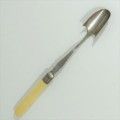 Vintage silverplated stilton cheese spoon with bone handle