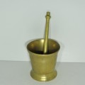 Vintage brass mortar and pestle
