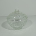 Vintage glass bowl with lid - Made in France