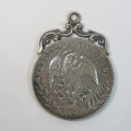 1894 Mexico 8 Real F2 made into pendant - 90% silver