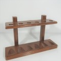 Wooden pipe stand with 6 slots