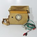 Vintage South African Post Office line tester in original case - Leather - Case 25 x 15 cm