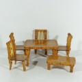 Vintage doll`s furniture - Peg table with 4 chairs and coffee table