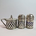 Vintage silverplated condiment set - No tray