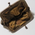 Vintage leather coin pouch
