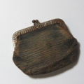 Vintage leather coin pouch