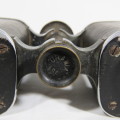 Antique E. Burmester Cape Town binoculars in leather case - One eye piece missing