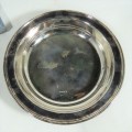 Vintage Angora silverplated childs feeding set with bowl and spoon
