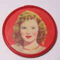 Vintage pocket mirror with picture