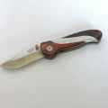 Gortex pocket knife with wood and stainless steel handle
