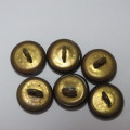 South African Air force buttons smaller size - Lot of 6 Wartime blackened buttons