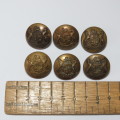 South African Defense Force military uniform buttons - Lot of 6 made by Buttons Limited, Birmingham
