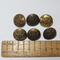 South African Defense Force military uniform buttons - Lot of 6