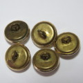 BSAP lot of 5 uniform medium size buttons - All made by Tool and Mould, Salisbury