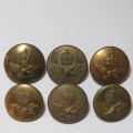 South African Air force buttons - Lot of 6 buttons - 6 Different makers