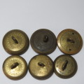 South African Air force buttons - Lot of 6 buttons - 6 Different makers
